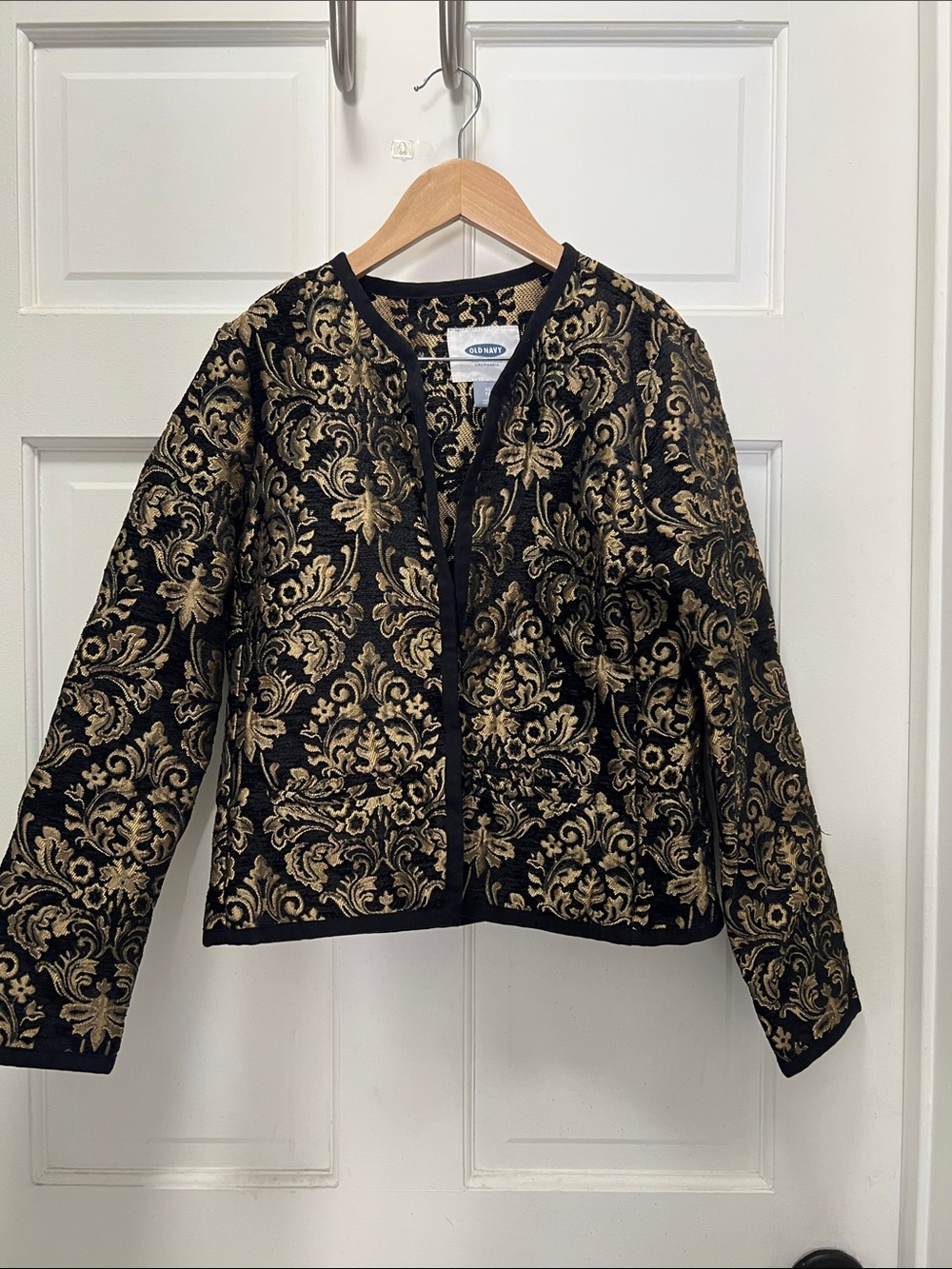 Jacquard Party Gold Print Coat
